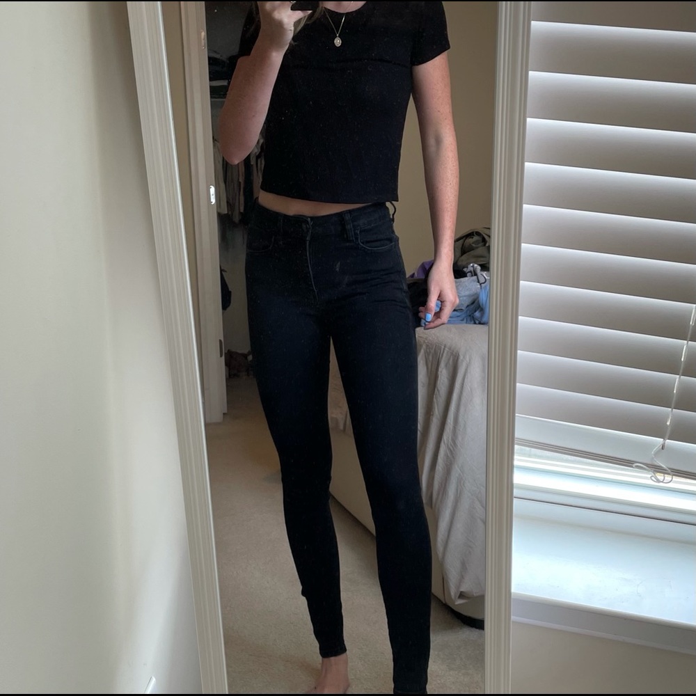 Stretchy American eagle skinny black jeans